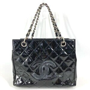 Chanel Shoulder Bag CC Logo Quilted Black